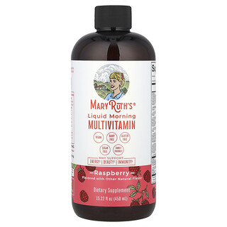 MaryRuth's, Flydende morgenmultivitamin, hindbær, 450 ml