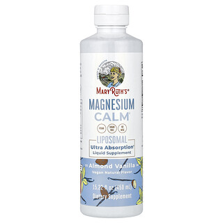 MaryRuth's, Magnesium Calm Liposomal，巴旦木质香味草味，15.22 液量盎司（450 毫升）