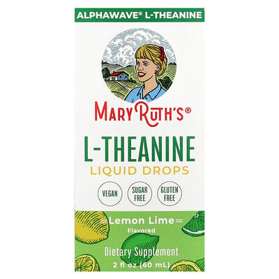 MaryRuth's, L-teanina en gotas líquidas, Lima limón, 60 ml (2 oz. líq.)