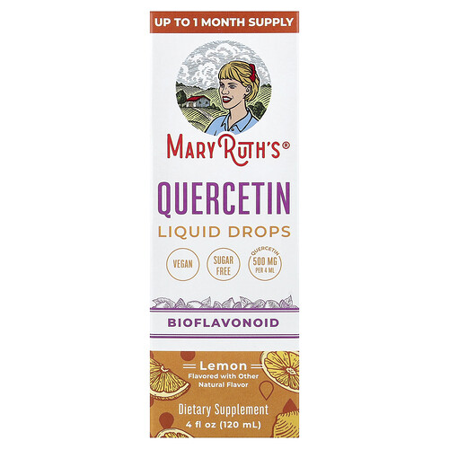 Maryruth's Quercetin Liquid Drops, Lemon, 4 fl oz (120 ml)