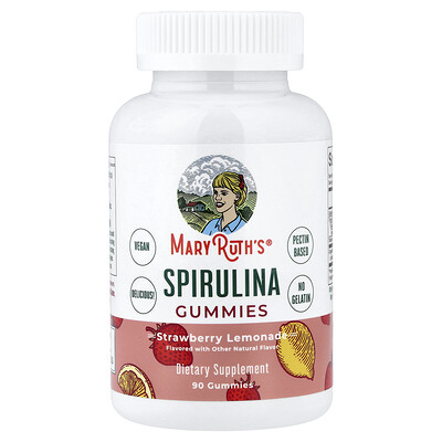 MaryRuth's, Gomitas de espirulina, Limonada de fresa, 90 gomitas