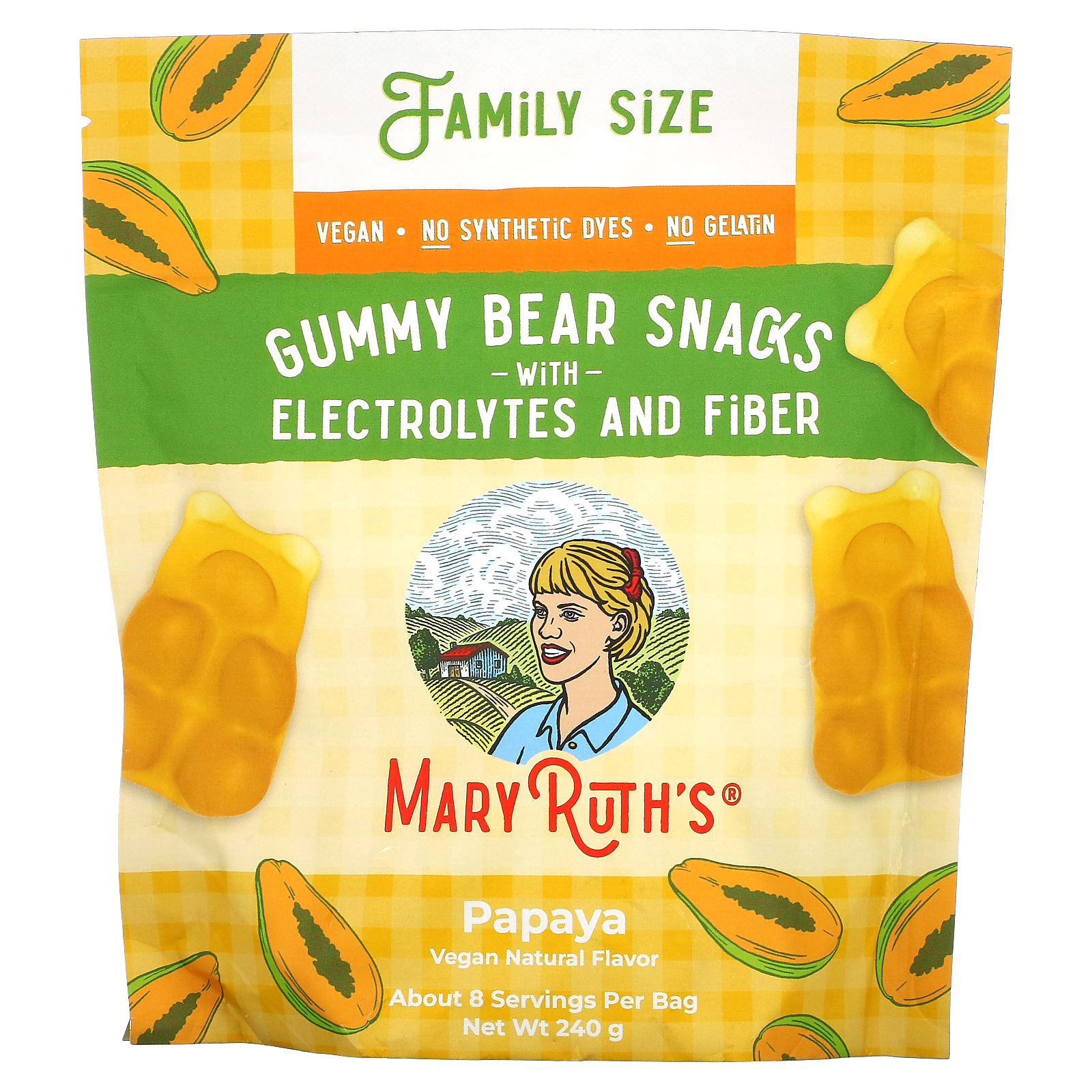 MaryRuth Organics, Gummy Bear Snacks with Electrolytes and Fiber