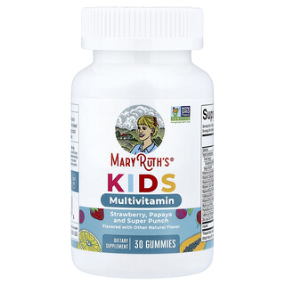 MaryRuth's, Kids Multivitamin Gummies, Strawberry, Papaya and Super Punch, 30 Gummies