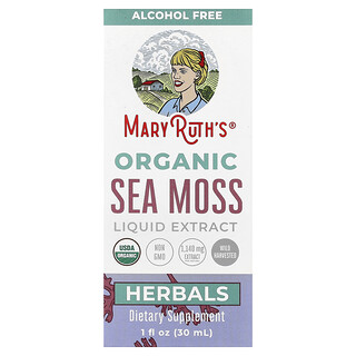 MaryRuth's, Extrato Líquido de Musgo-Marinho Orgânico, Sem Álcool, 1.140 mg, 30 ml (1 fl oz)
