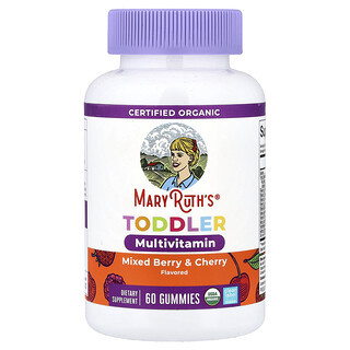 MaryRuth's, Organic Toddler Multivitamin Gummies, Mixed Berry & Cherry, 60 Gummies