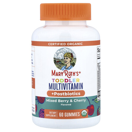 MaryRuth's, Bio-Multivitamin + Postbiotika-Fruchtgummis, gemischte Beeren & Kirschen, 60 Fruchtgummis