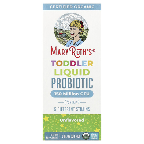 MaryRuth's, Picături lichide probiotice pentru copii mici, Cocomelon, pentru vârsta de 1-3 ani, fără arome, 1 fl oz (30 ml)