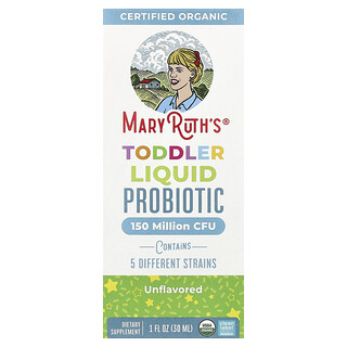 MaryRuth's, Picături lichide probiotice pentru copii mici, Cocomelon, pentru vârsta de 1-3 ani, fără arome, 1 fl oz (30 ml)