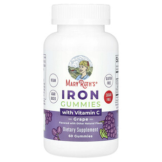 MaryRuth's, C Vitaminli Demir Sakızları, Üzüm, 60 Sakız