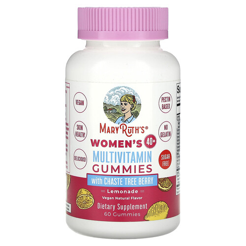 Maryruth's Women's 40+ Multivitamin Gummies With Chaste Tree Berry, Lemonade, 60 Gummies