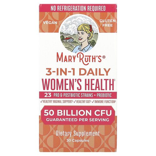 Maryruth's 3-in-1 Daily Women's Health , 50 Billion CFU, 30 Capsules