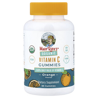 MaryRuth's, Gomas de Vitamina C Orgânica, Sabor Laranja, 60 Gomas (45 mg por Goma)