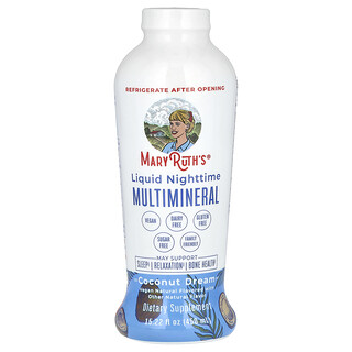 MaryRuth's, Multimineral líquido para la noche, Sueño de coco, 450 ml (15,22 oz. líq.)