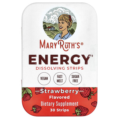 Product Image for MaryRuth's, Energy Dissolving Strips, Strawberry, 30 Strips