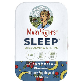 MaryRuth's, Tiras para disolver el sueño, Arándano rojo, 30 tiras