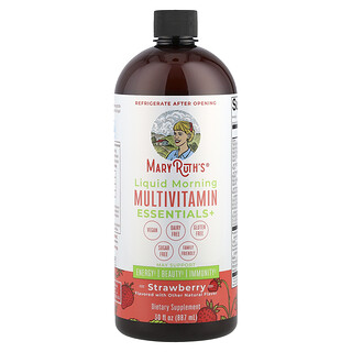 MaryRuth's, Tekuté ranní multivitamínové esence +, jahoda, 30 fl oz (887 ml)