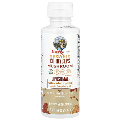 MaryRuth's Organic Cordyceps Mushroom Liposomal Maple Spice 7.6 fl oz (225 ml)