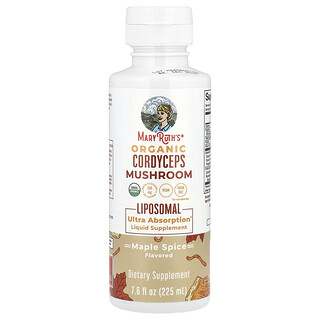 MaryRuth's, Liposomal de cordyceps biologique, Érable et épices, 225 ml