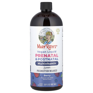 MaryRuth's, Vegan Liquid Prenatal & Postnatal Multivitamin, Berry, 30 fl oz (887 ml)