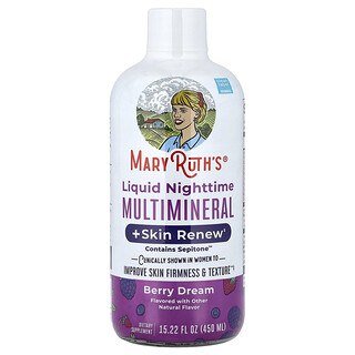 MaryRuth's（メアリールースオーガニック）, Liquid Nighttime Multimineral＋Skin Renew、ベリードリーム、450ml（15.22液量オンス）