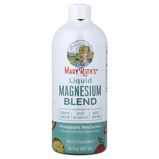 MaryRuth's, 液体マグネシウムブレンド、パイナップル ネクタリン、887ml（30液量オンス）