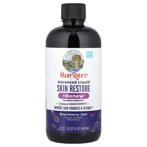 Maryruth's Advanced Liquid Skin Restore + Renew, Blackberry Jam, 15.22 fl oz (450 ml)
