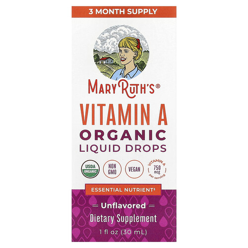 MaryRuth's, Bio-Vitamin-A-Flüssigtropfen, ohne Geschmack, 30 ml (1 fl oz)