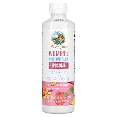 

MaryRuth Organics, Women's Multivitamin Liposomal, Vanilla Peach, 15.22 fl oz (450 ml)