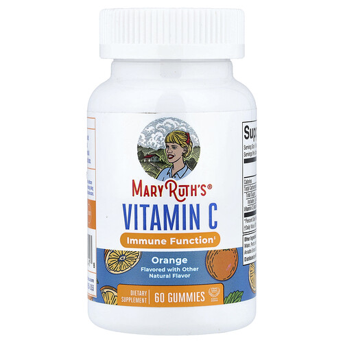 MaryRuth's, Gomitas con vitamina C, Naranja, 60 gomitas (125 mg por gomita)