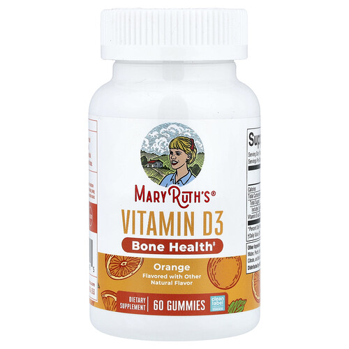 MaryRuth's, Vitamin D3 Gummies, Vitamin-D3-Fruchtgummis, Orange, 60 Fruchtgummis (25 mcg (1.000 IU) pro Fruchtgummi)