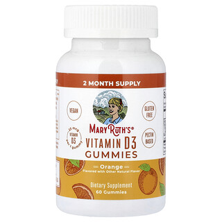 MaryRuth's, Vitamin D3 Gummies, Orange, 25 mcg, 60 Gummies