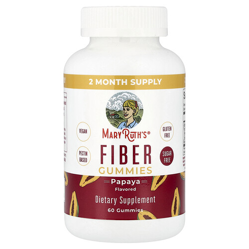 MaryRuth's, Fiber Gummies, Papaya, 60 Gummies