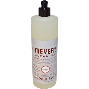 Mrs. Meyers Clean Day, Жидкое моющее средство для посуды, с запахом лаванды, 16 жидких унций (473 мл)