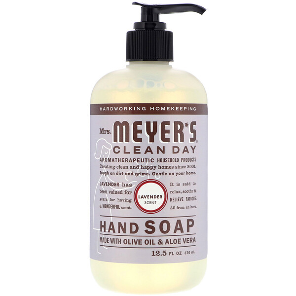 Mrs. Meyers Clean Day, 洗手液，薰衣花草香味，12.5 液量盎司（370 毫升）