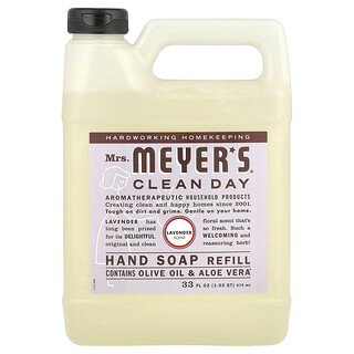 Mrs. Meyers Clean Day, Repuesto de Jabón para manos, Lavanda, 975 ml (33 oz. líq.)