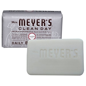 Mrs. Meyers Clean Day, Кусковое мыло для ежедневного использования, аромат лаванды, 150 г (5,3 унции)