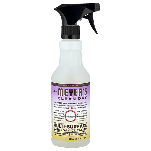 Mrs. Meyers Clean Day Multi-Surface Everyday Cleaner, Compassion Flower, 16 fl oz (473 ml)