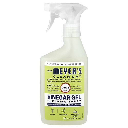 Mrs. Meyers Clean Day Vinegar Gel Cleaning Spray, Lemon Verbena, 16 fl oz (473 ml)