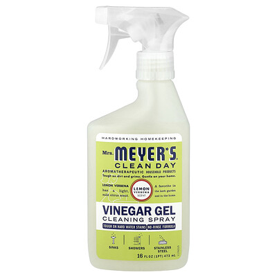 Mrs. Meyers Clean Day, Spray de limpieza en gel con vinagre, Verbena de limón, 473 ml (16 oz. líq.)