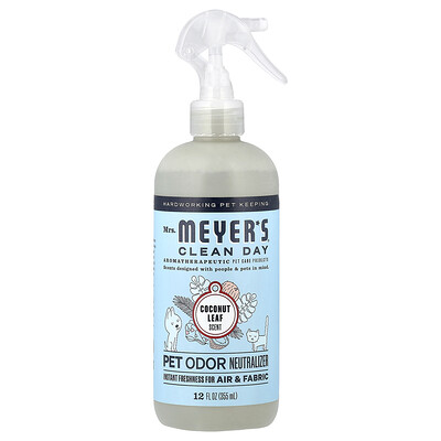 Product Image for Mrs. Meyers Clean Day, Pet Odor Neutralizer, Coconut Leaf, 12 fl oz (355 ml)