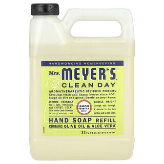 Mrs. Meyers Clean Day, Käsisaippuan täyttöpakkaus, sitruunaverbena, 975 ml