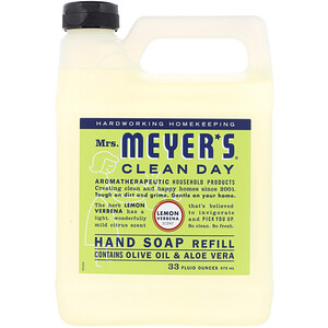 Отзывы о Мрс Мэйерс Клин Дэй, Liquid Hand Soap Refill, Lemon Verbena Scent, 33 fl oz (975 ml)