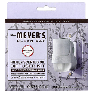 Mrs. Meyers Clean Day, Premium Scented Oil Diffuser Kit, Lavender, 1 Kit