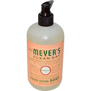 Mrs. Meyers Clean Day, Жидкое мыло для рук, с запахом герани, 12.5 жидких унций (370 мл)