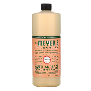 Mrs. Meyers Clean Day, 多表面濃縮清潔劑，天竺葵香味，32 盎司（946 毫升）