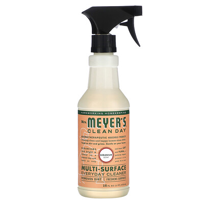 Mrs. Meyers Clean Day универсальное повседневное чистящее средство, аромат герани, 473мл (16жидк.унций)