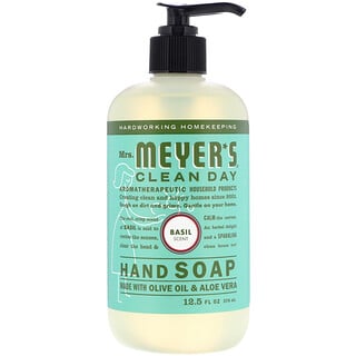 Mrs. Meyers Clean Day, صابون يد، بعطر الريحان، 12.5 أونصة سائلة (370 مل)