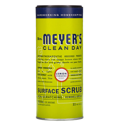 Mrs. Meyers Clean Day Скраб для очистки поверхности, с лимонной вербеной, 11 унций (311г)  - Купить