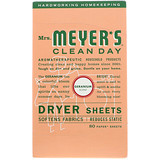 Mrs. Meyers Clean Day, Салфетки для сушильной машины, запах герани 80 щт отзывы