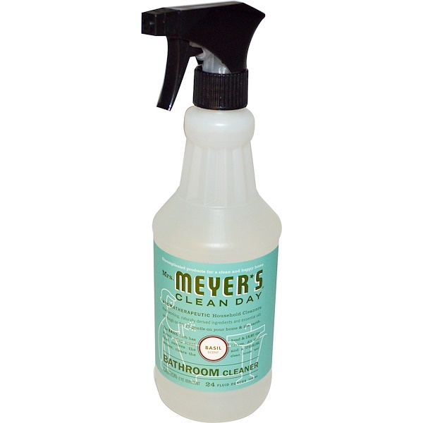 Mrs. Meyers Clean Day, Чистящее средство для ванной с ароматом базилика, 24 жидких унции (708 мл) (Discontinued Item) 